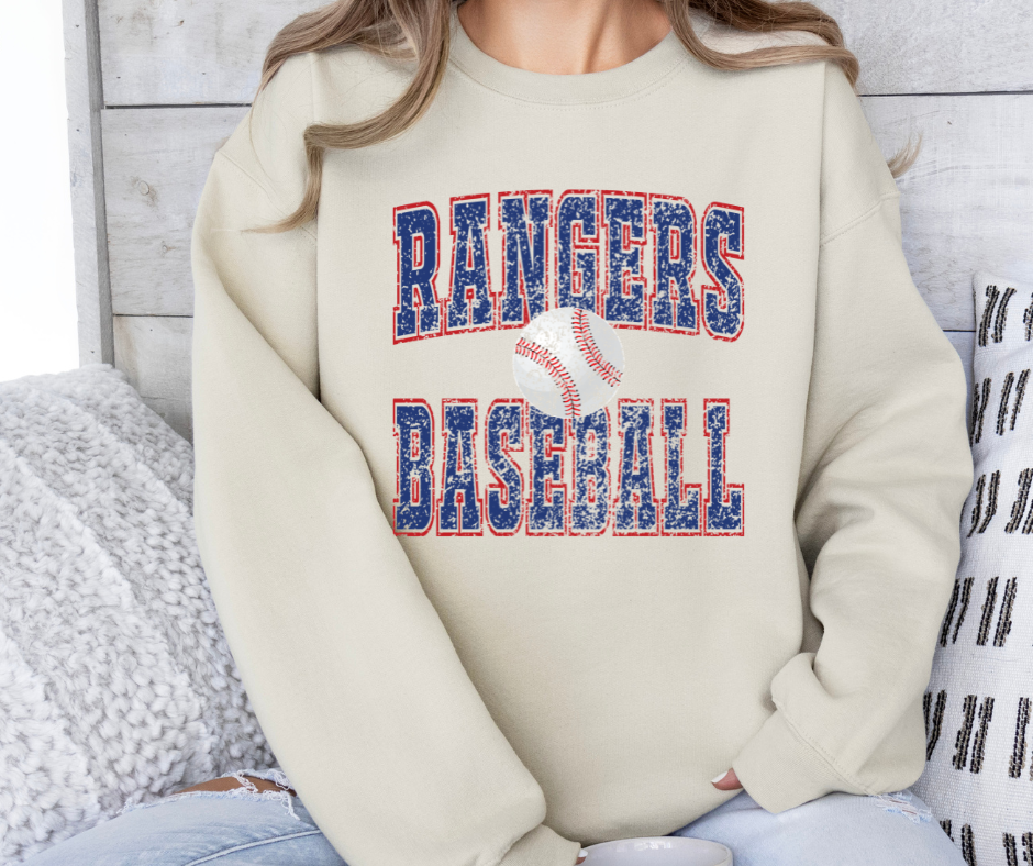 Rangers Old School (DTF - Direct to Film - Gildan Sweatshirt or Bella Canvas Tshirt)
