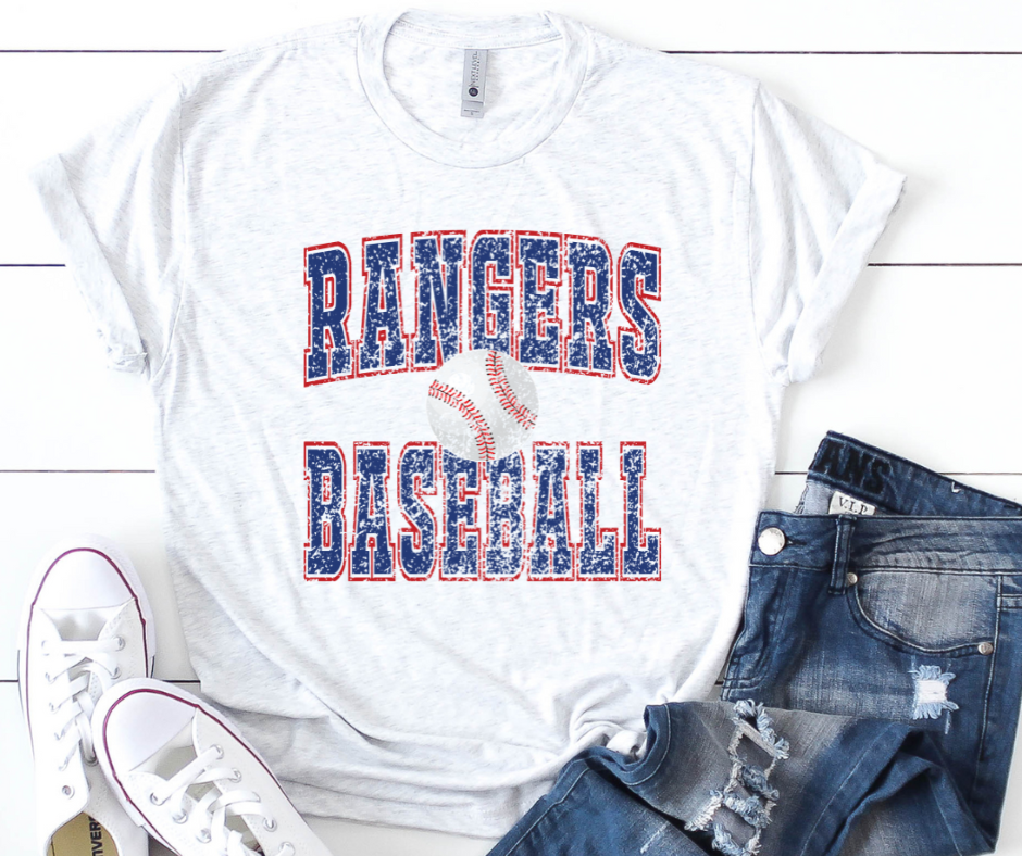 Rangers Old School (DTF - Direct to Film - Gildan Sweatshirt or Bella Canvas Tshirt)