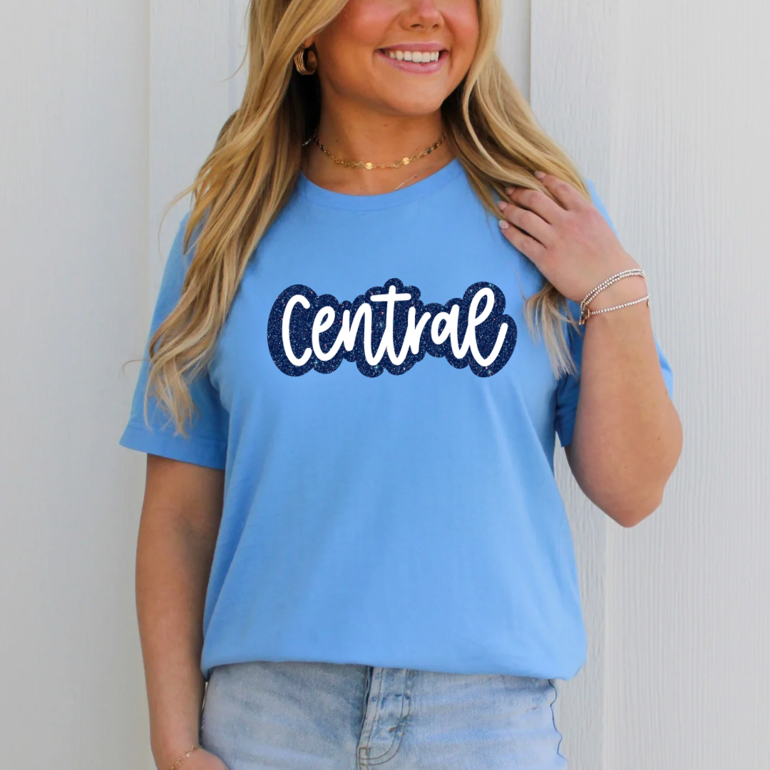 Central Gear Faux Glitter (DTF - Direct to Film Tshirt or Sweatshirt)