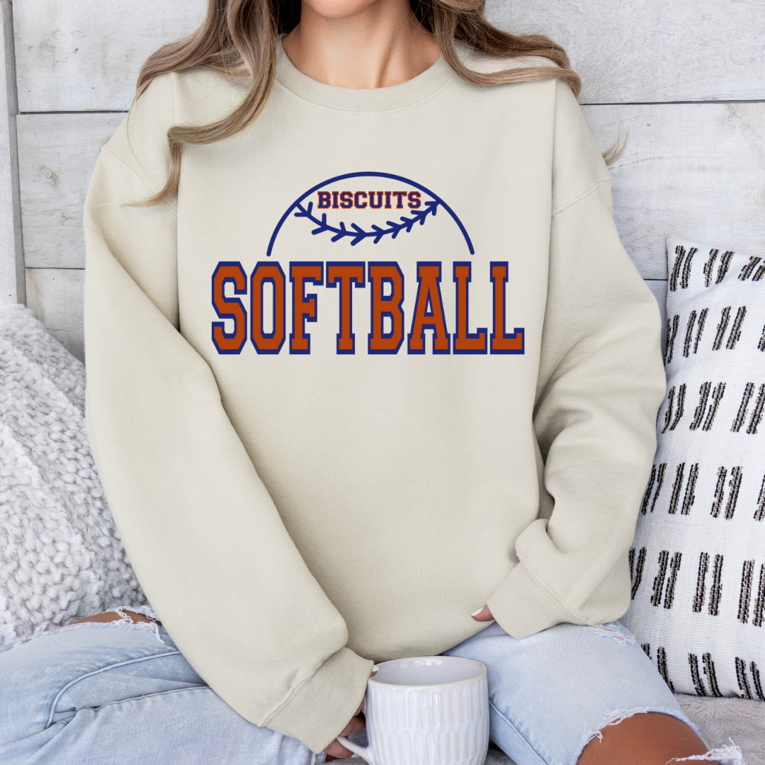 Team Spirit Biscuits (DTF - Direct to Film -  - Tan Gildan Sweatshirt)