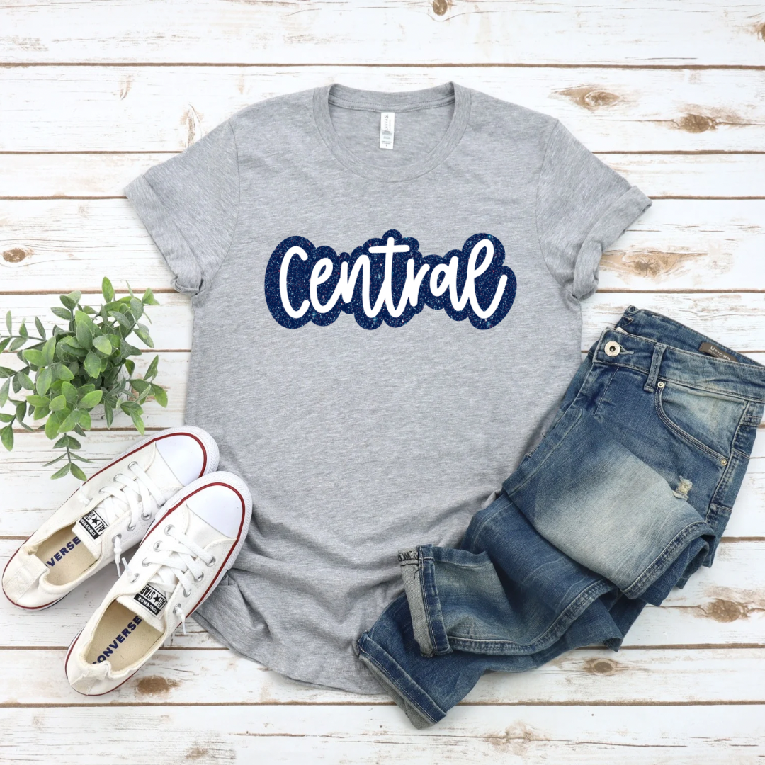 Central Gear Faux Glitter (DTF - Direct to Film Tshirt or Sweatshirt)