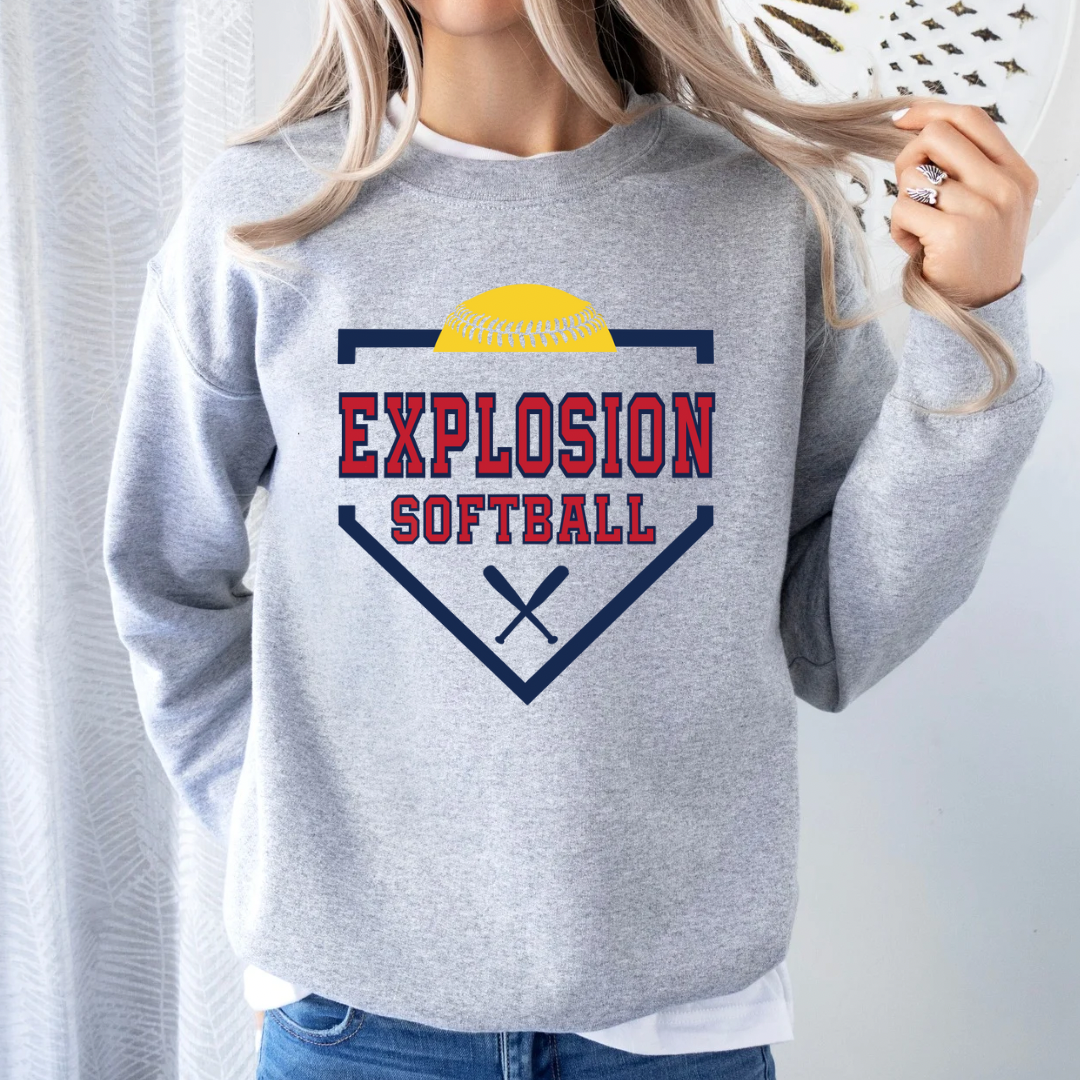 Explosion Softball 2025 New Design (DTF - Direct to Film Gildan Sweatshirt)