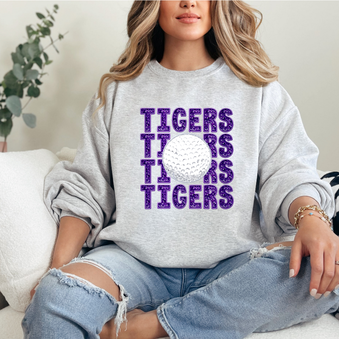 Team Spirit Golf MCHS (DTF - Direct Film - Faux Glitter Sequins - Gildan Sweatshirt)