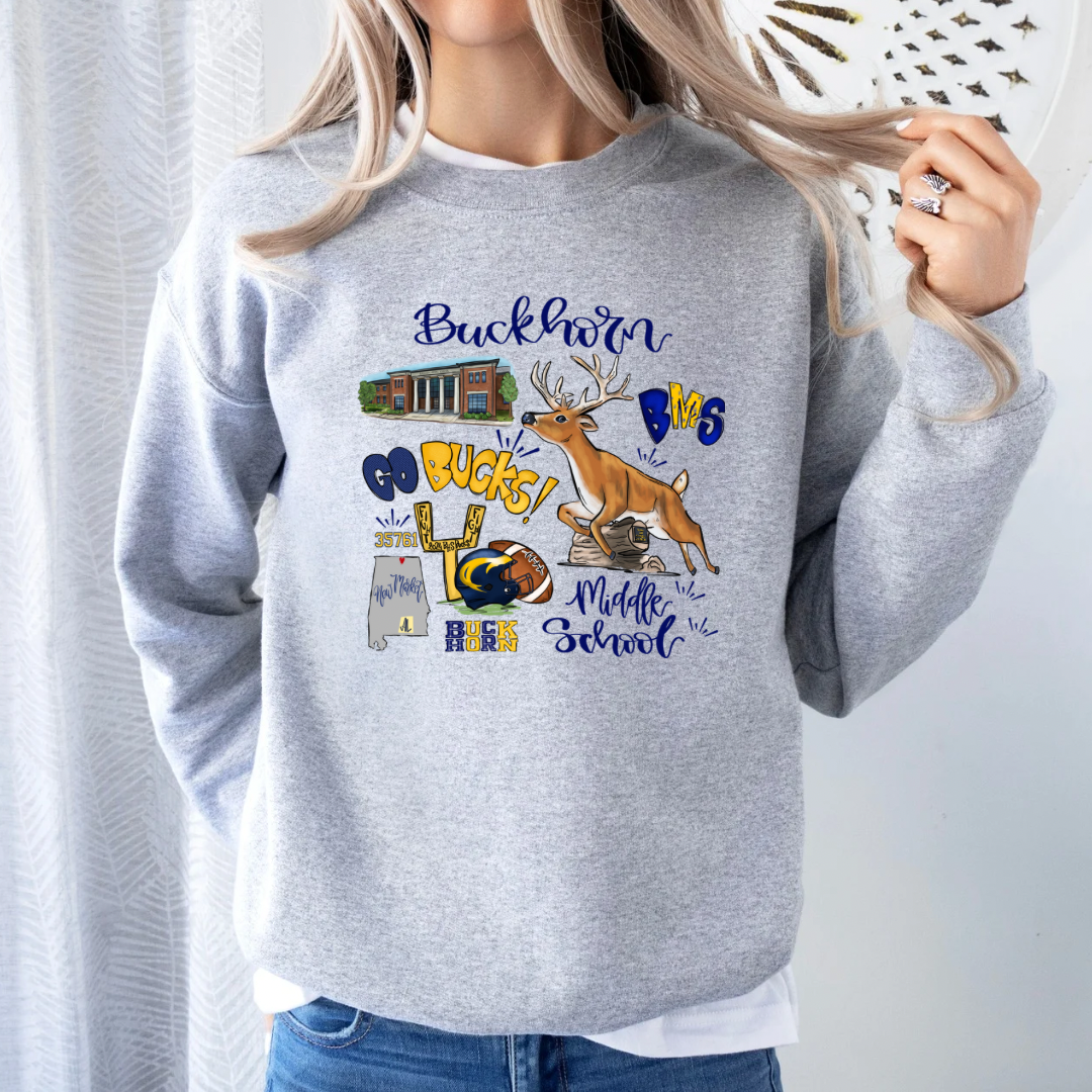 Buckhorn Middle School NEW Collage (DTF - Direct to Film Tshirt or Sweatshirt)