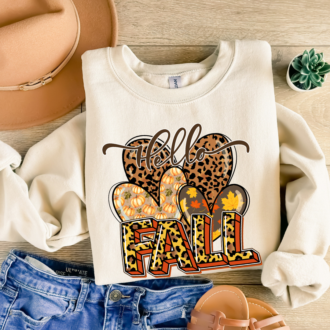 Fall Theme (DTF - Sweatshirt - Sand Color)
