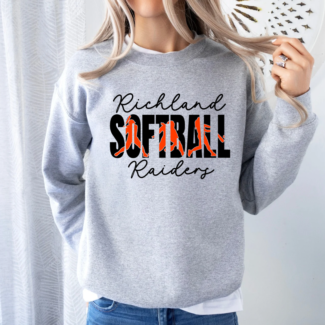 Richland Softball  (DTF - Direct to Film Gildan Sweatshirt)