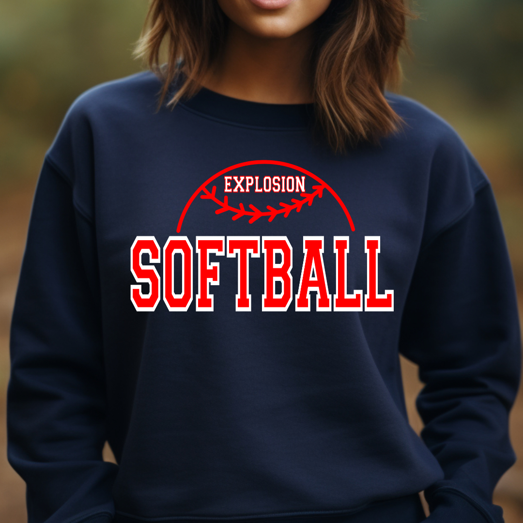 Team Spirt Explosion (DTF - Direct to Film - Gildan Navy Sweatshirt)