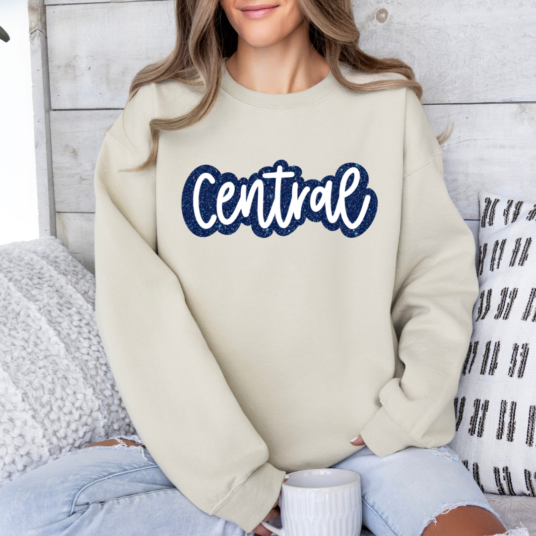 Central Gear Faux Glitter (DTF - Direct to Film Tshirt or Sweatshirt)