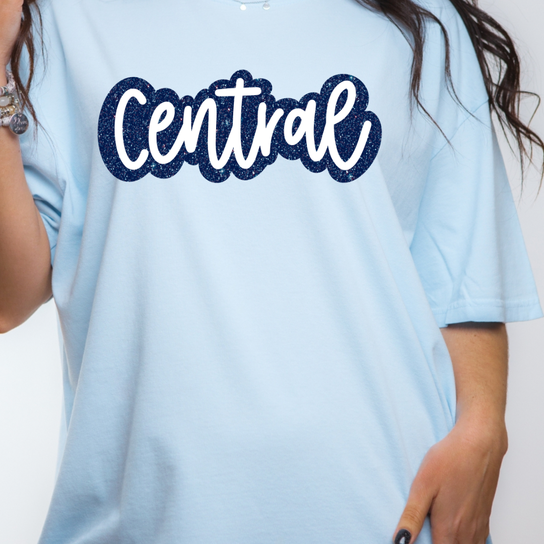 Central Gear Faux Glitter (DTF - Direct to Film Tshirt or Sweatshirt)