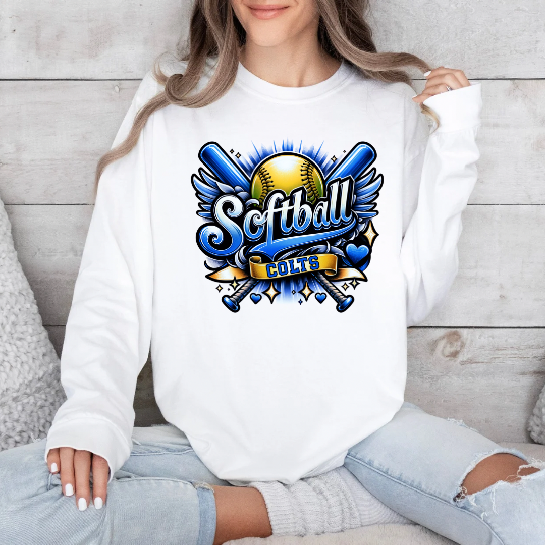 Central Retro Softball (DTF - Direct to Film Tshirt or Sweatshirt)