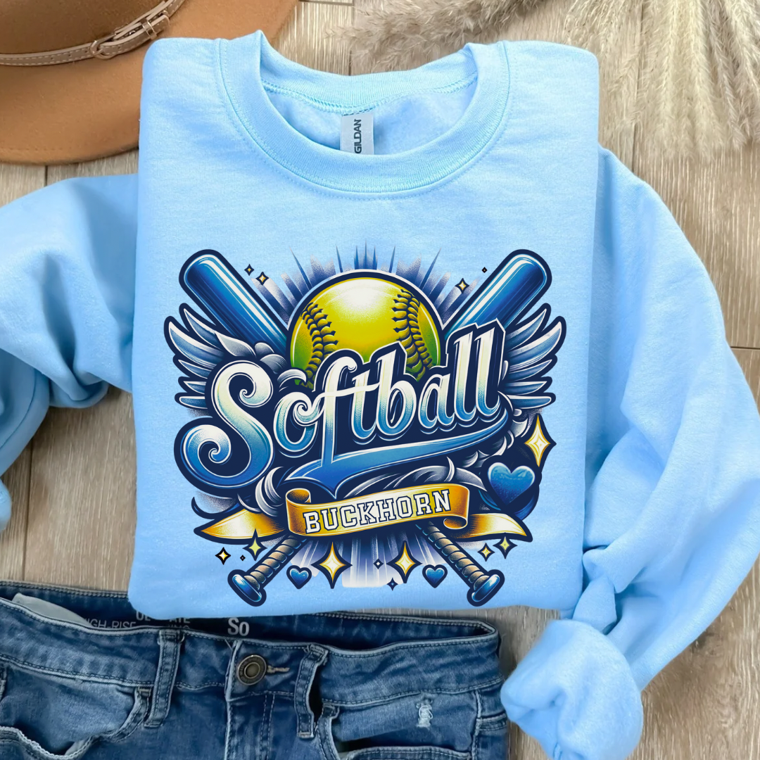 Buckhorn Retro Softball (DTF - Direct to Film Tshirt or Sweatshirt)