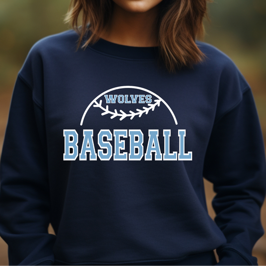 Team Spirit Wolves Baseball (DTF - Direct to Film on Gildan Sweatshirt)