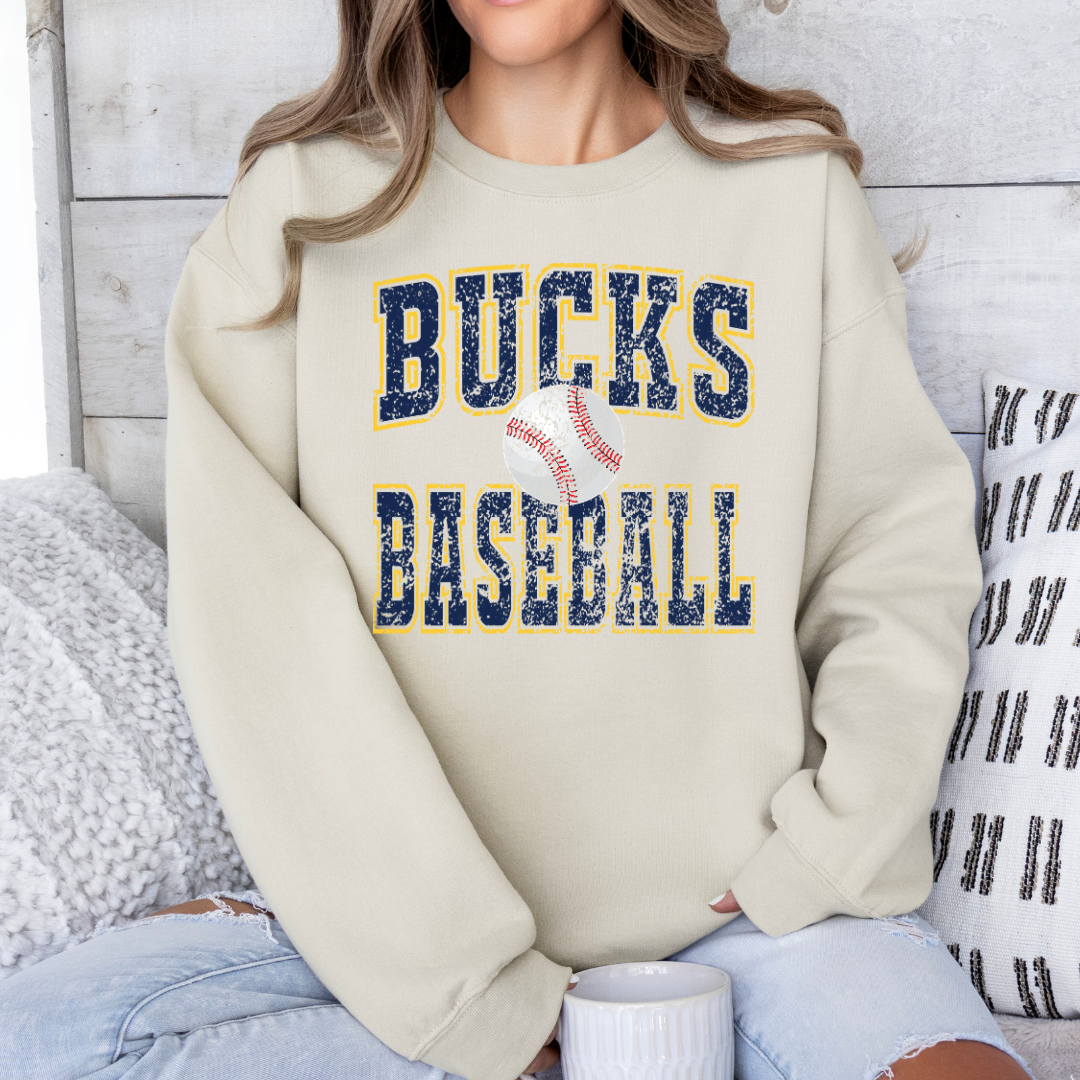 Bucks Baseball (DTF - Direct to Film - Gildan Sweatshirt or Bella Canvas Tshirt)