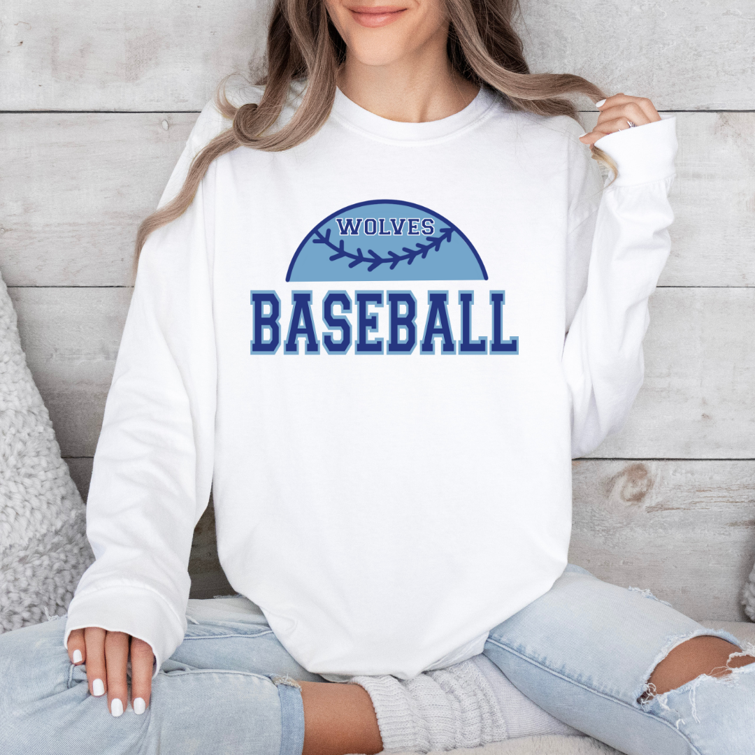Team Spirit Wolves Baseball (DTF - Direct to Film on Gildan Sweatshirt)
