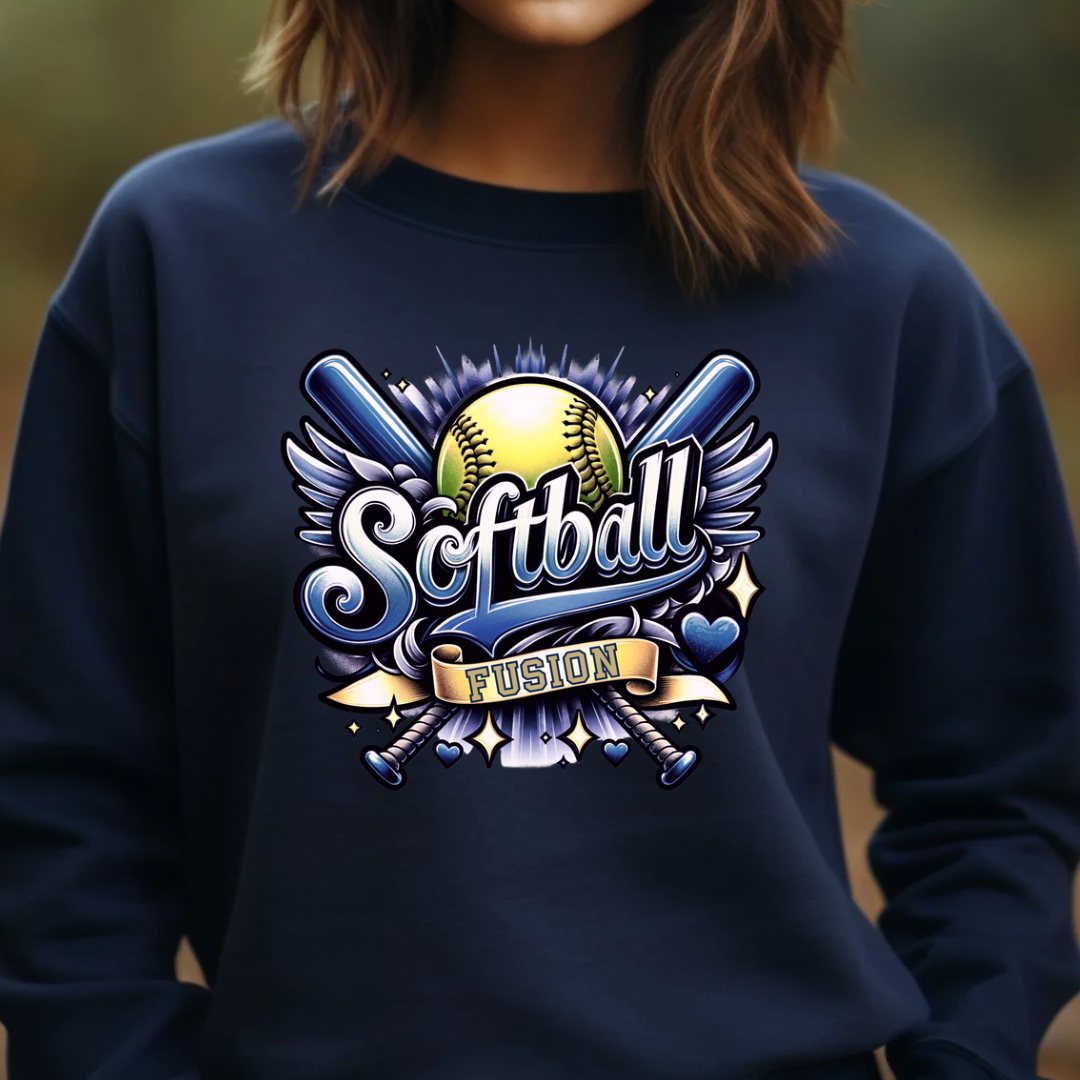 Fusion Softball 2025 New Design (DTF - Direct to Film Gildan Sweatshirt)