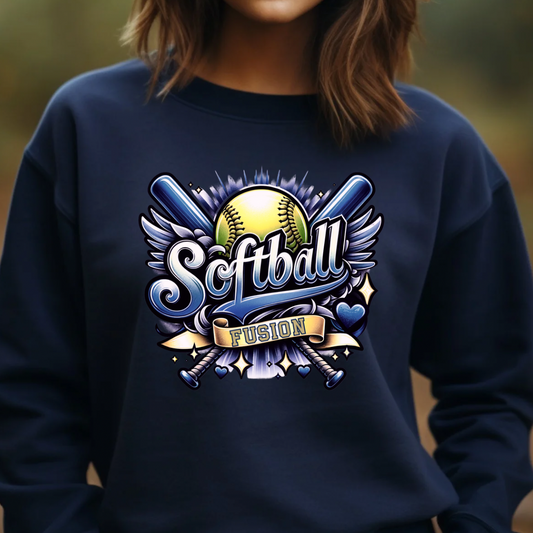 Fusion Softball 2025 New Design (DTF - Direct to Film Gildan Sweatshirt)
