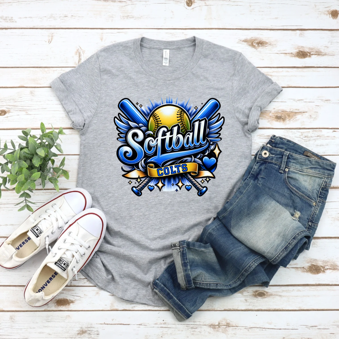 Central Retro Softball (DTF - Direct to Film Tshirt or Sweatshirt)