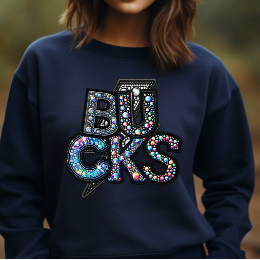 Bucks Faux Rhinestones (DTF Direct to Film Sweatshirt)