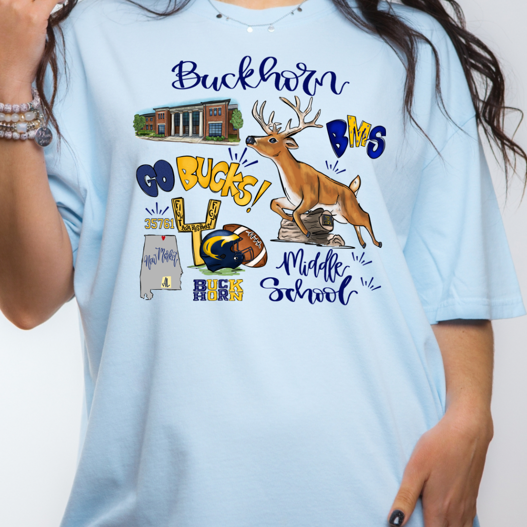 Buckhorn Middle School NEW Collage (DTF - Direct to Film Tshirt or Sweatshirt)