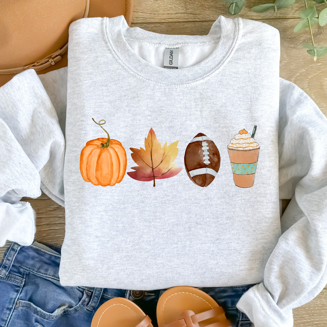 Fall Vibes (DTF - Direct to Film - Ash Gray Sweatshirt)