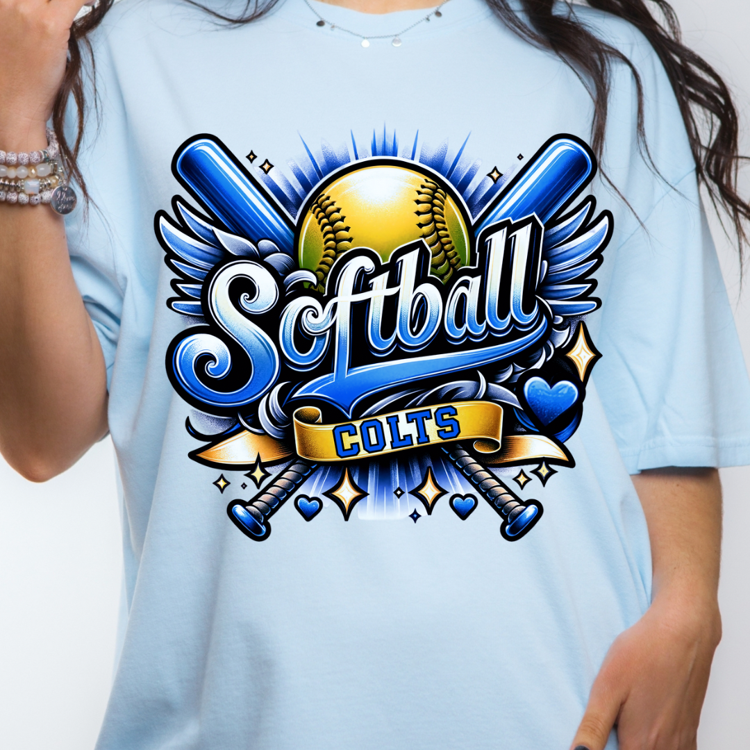Central Retro Softball (DTF - Direct to Film Tshirt or Sweatshirt)