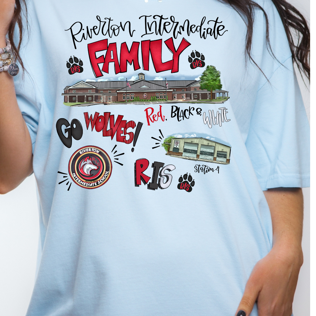 Riverton Intermediate School COLLAGE (DTF - Direct to Film Tshirt or Sweatshirt)