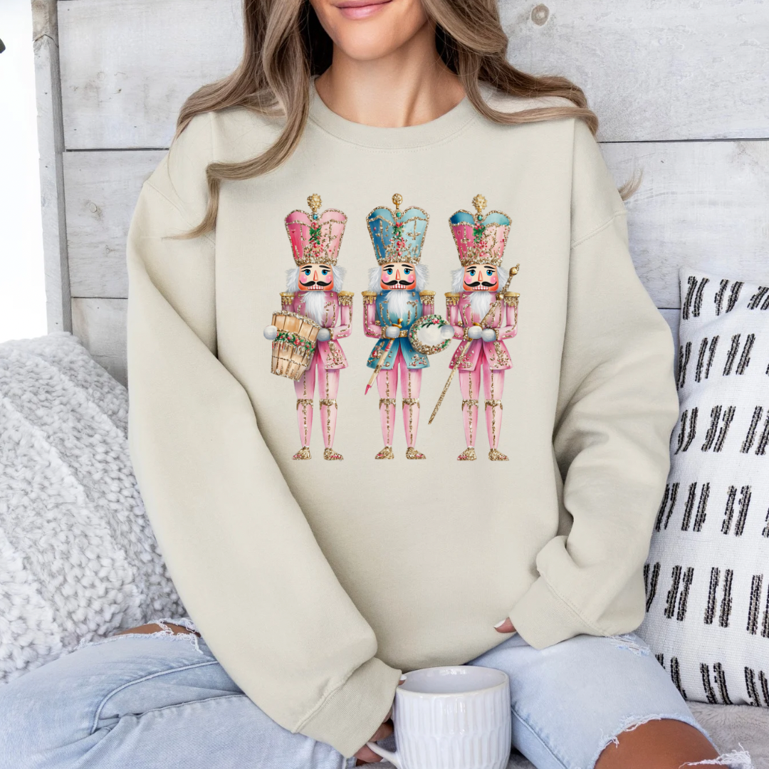 Nutcracker Faux Sequins Pink  (DTF - Direct to Film - CUSTOM - Gildan Sweatshirt)