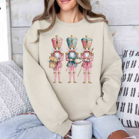 Nutcracker Faux Sequins Pink  (DTF - Direct to Film - CUSTOM - Gildan Sweatshirt)