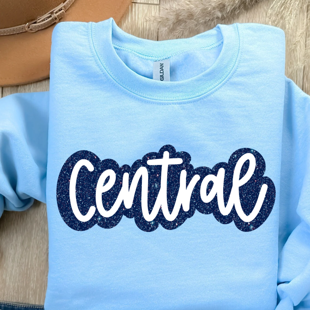 Central Gear Faux Glitter (DTF - Direct to Film Tshirt or Sweatshirt)