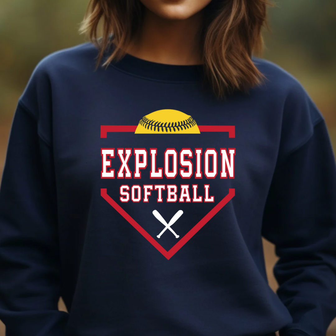Explosion Softball 2025 New Design (DTF - Direct to Film Gildan Sweatshirt)