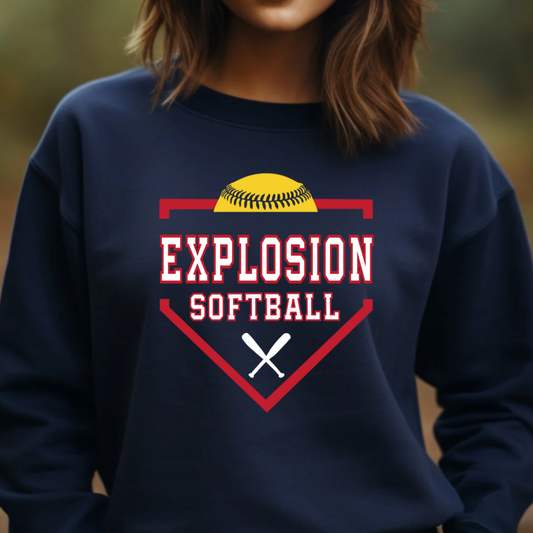 Explosion Softball 2025 New Design (DTF - Direct to Film Gildan Sweatshirt)