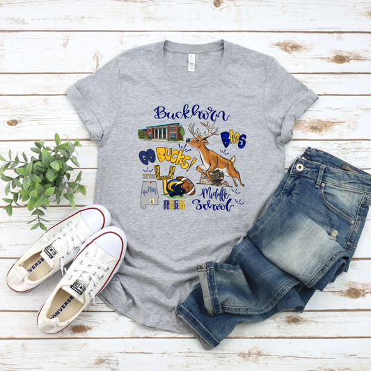 Buckhorn Middle School NEW Collage (DTF - Direct to Film Tshirt or Sweatshirt)