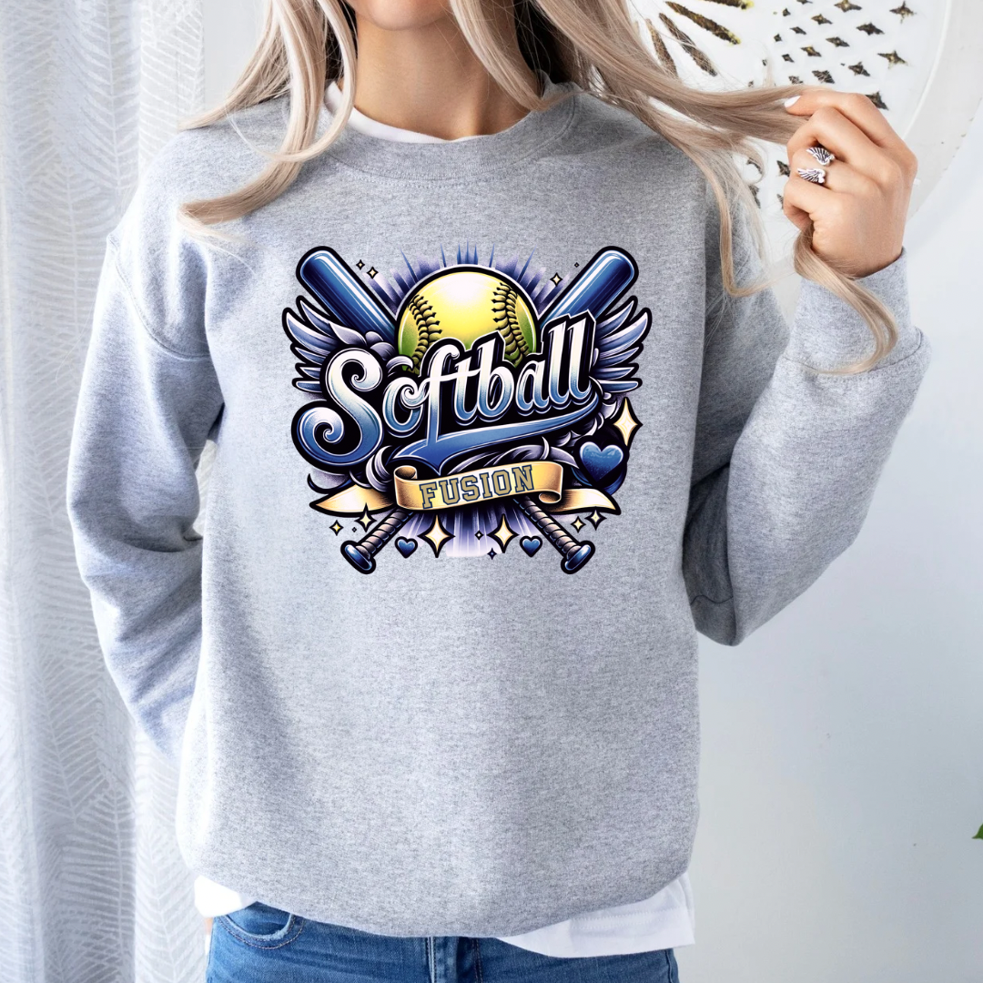 Fusion Softball 2025 New Design (DTF - Direct to Film Gildan Sweatshirt)