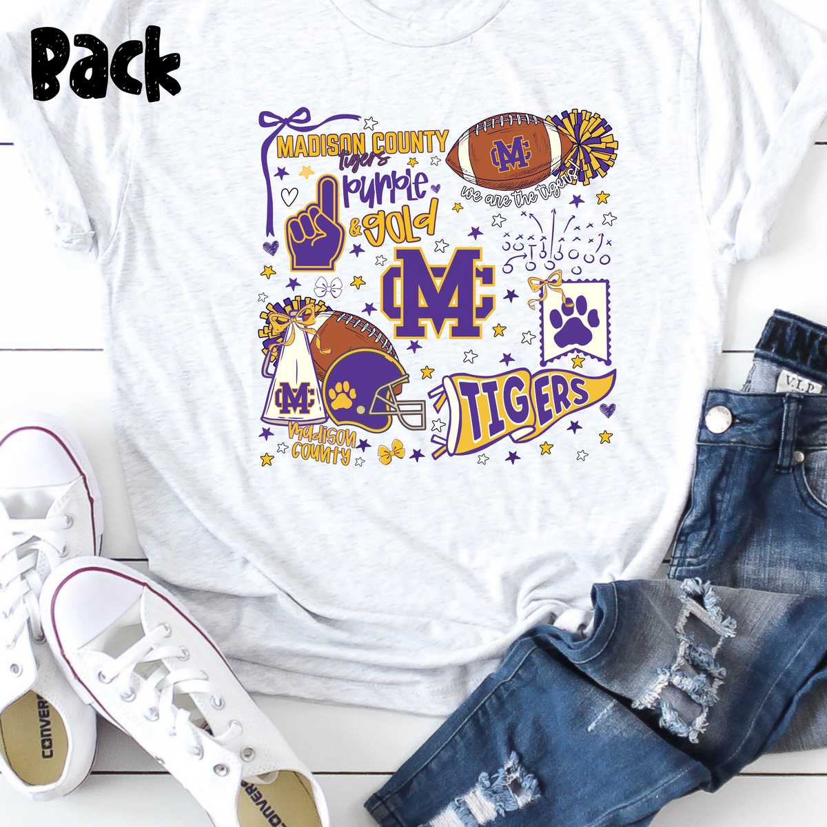 MCHS Tigers Football BRIGHT Yellow GOLD (DTF - Direct to Film)