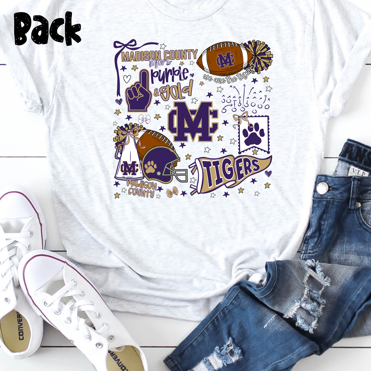 MCHS Tigers Football OLD GOLD (DTF - Direct to Film)