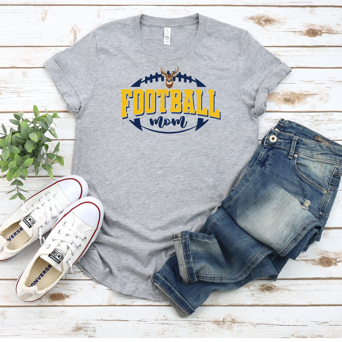 BUCKHORN BUCKS Faux Rhinestone Football 2026 (DTF - Direct to Film Tshirt or Sweatshirt)