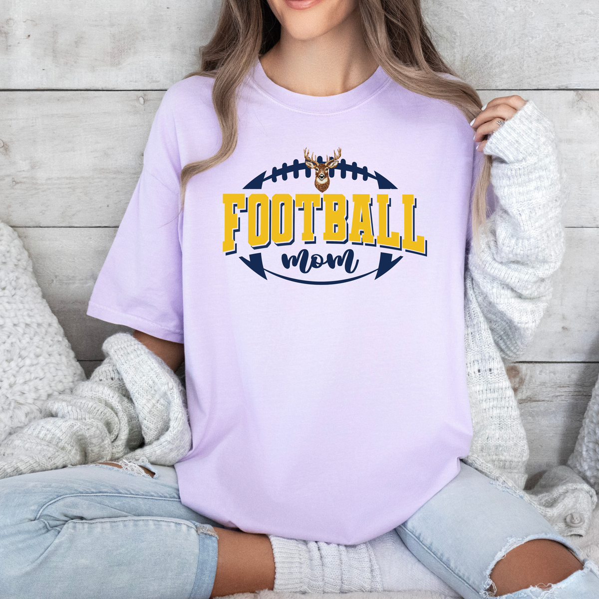 BUCKHORN BUCKS Faux Rhinestone Football 2026 (DTF - Direct to Film Tshirt or Sweatshirt)