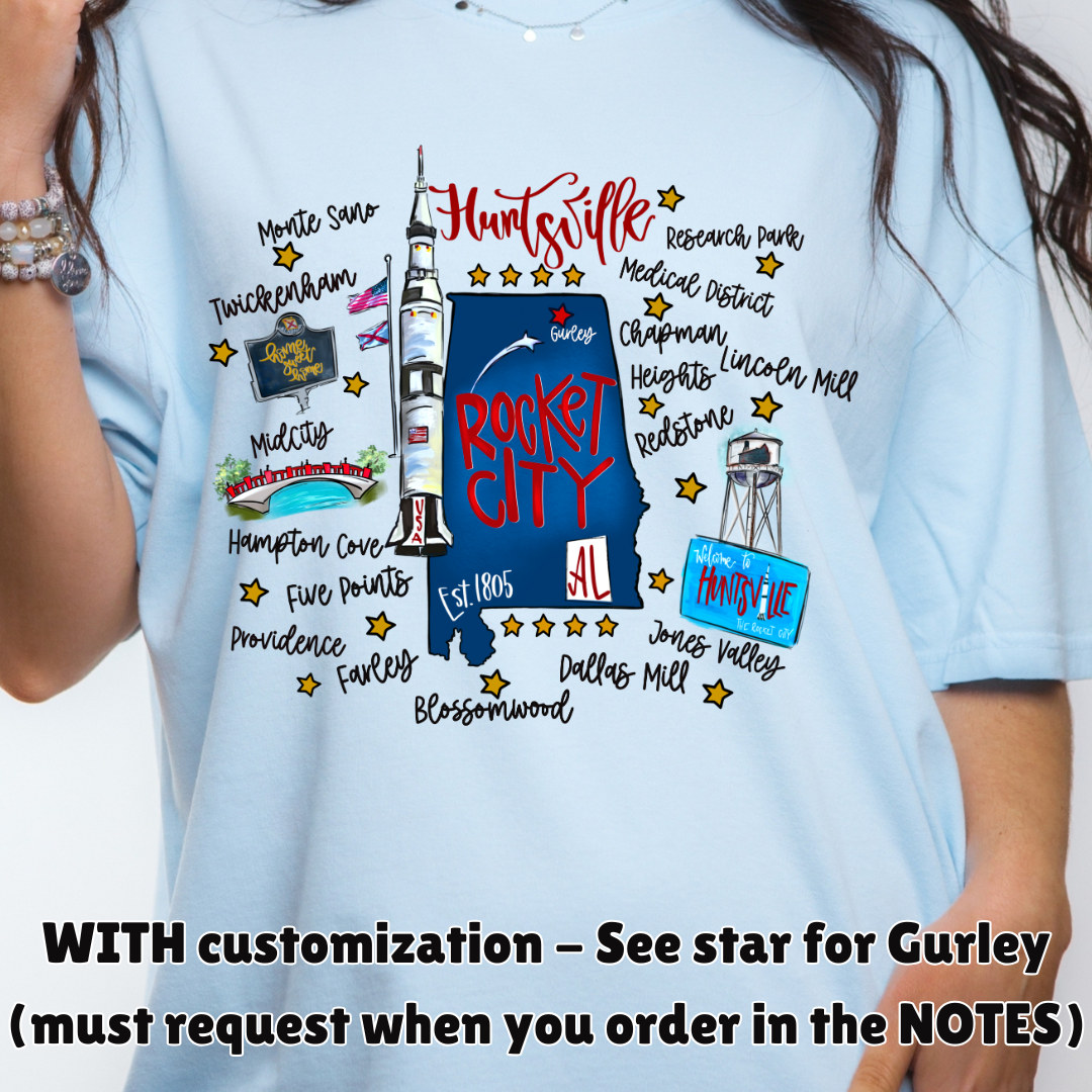 Huntsville (DTF - Direct to Film Tshirt or Sweatshirt)