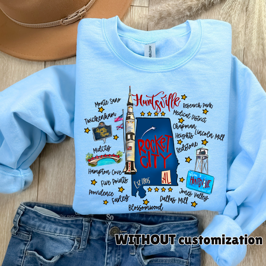Huntsville (DTF - Direct to Film Tshirt or Sweatshirt)