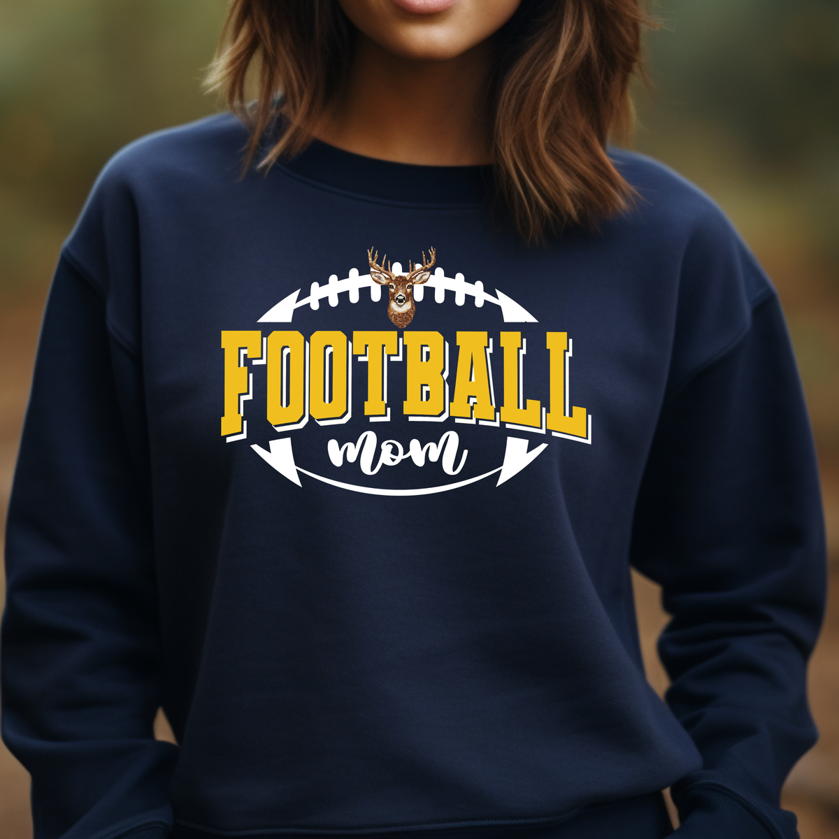 BUCKHORN BUCKS Faux Rhinestone Football 2026 (DTF - Direct to Film Tshirt or Sweatshirt)